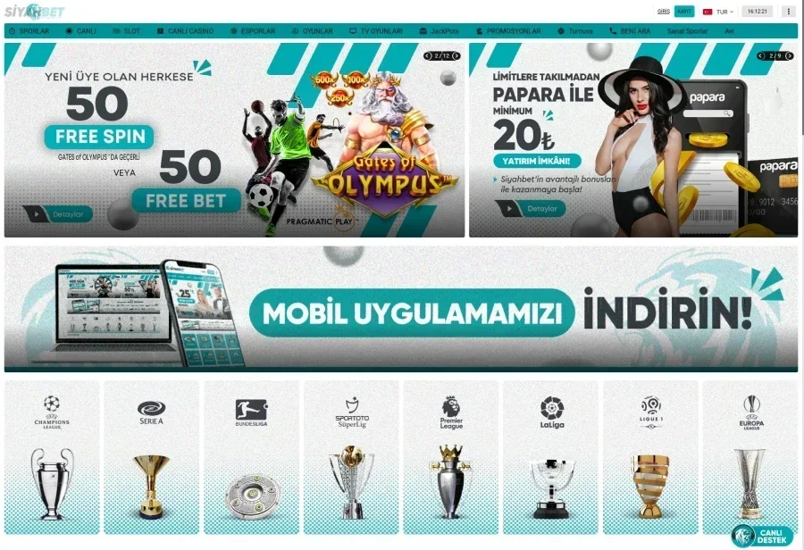 Siyahbet ekran görüntüsü